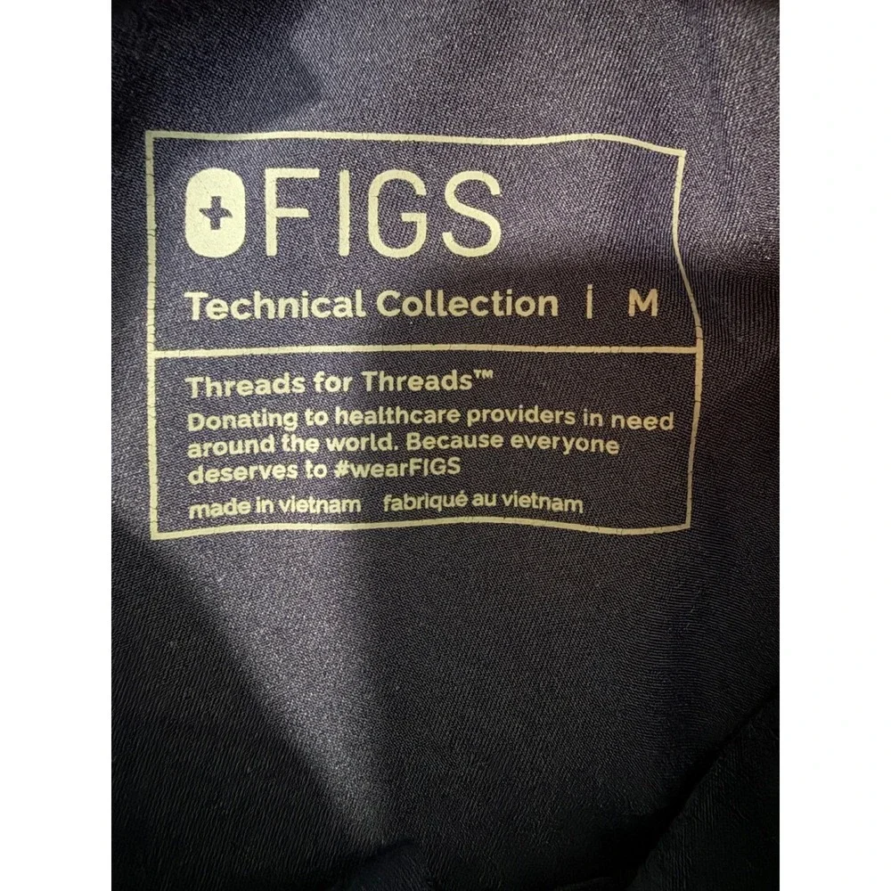FIGS Tansen Jogger Scrub Pants Mens Size M Navy Blue Technical Collection EUC